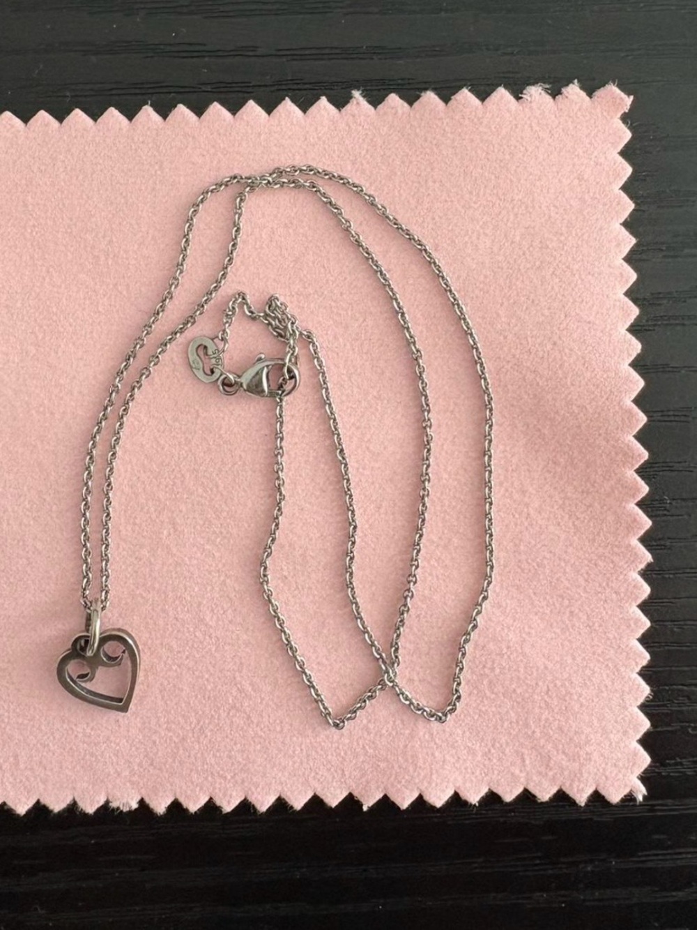 Sterling Silver Heart Pendant Necklace - Silver